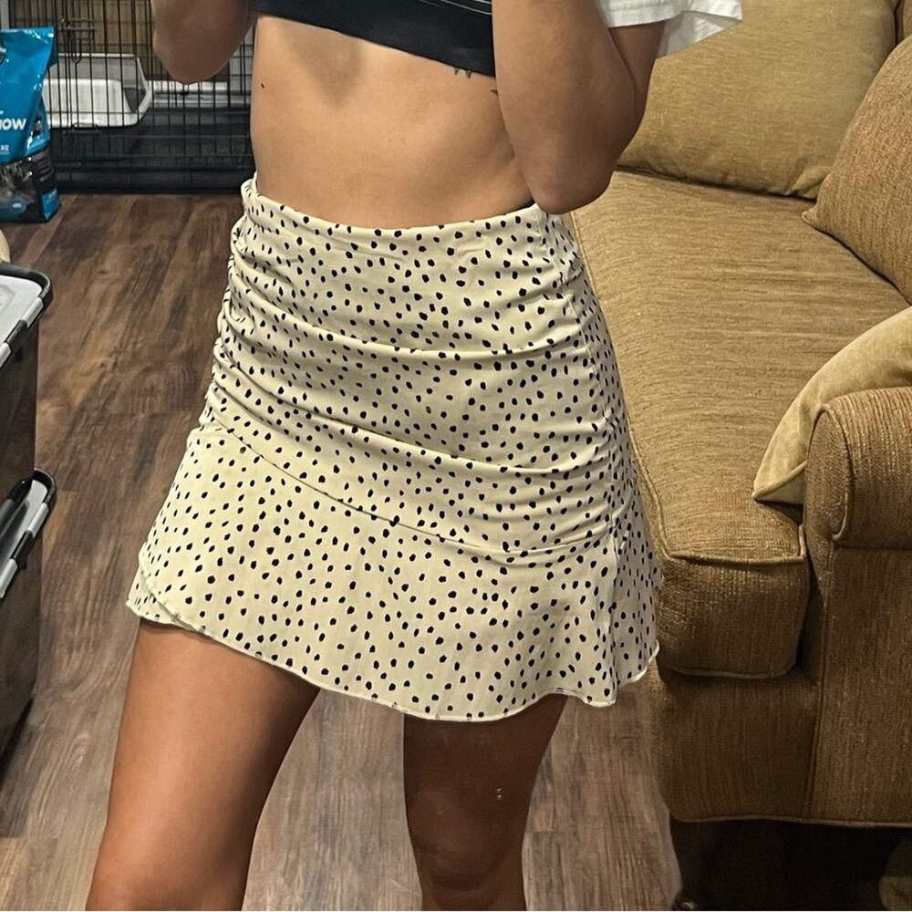 NWOT Pink Lily Lasting Impression Tan Leopard Print Mini Skirt - Picture 4 of 11